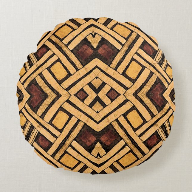 African Kuba Collage Pillow II (Front)