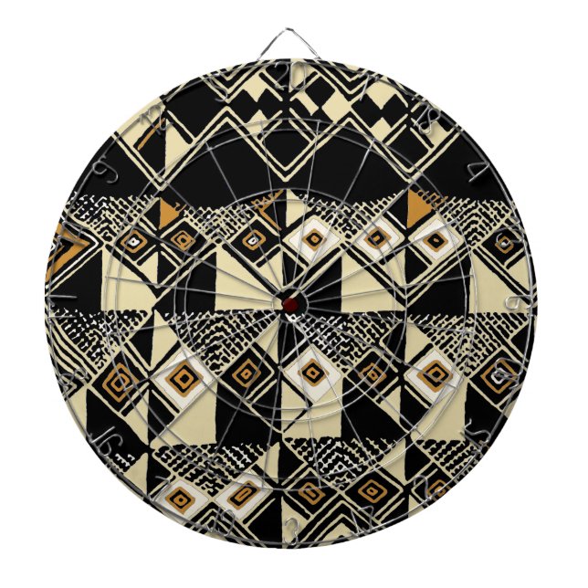 African Kuba Inspired Designs Dartboard (Front)