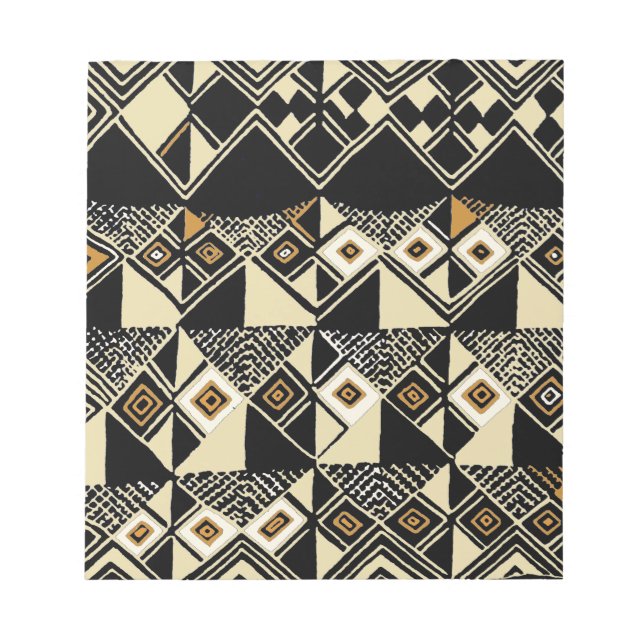 African Kuba Inspired Designs Notepad (Front)
