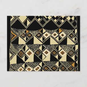African Kuba Inspired Designs Postcard