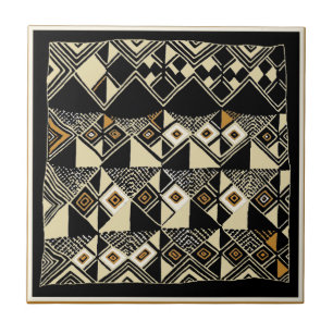 African Kuba Inspired Designs Tile