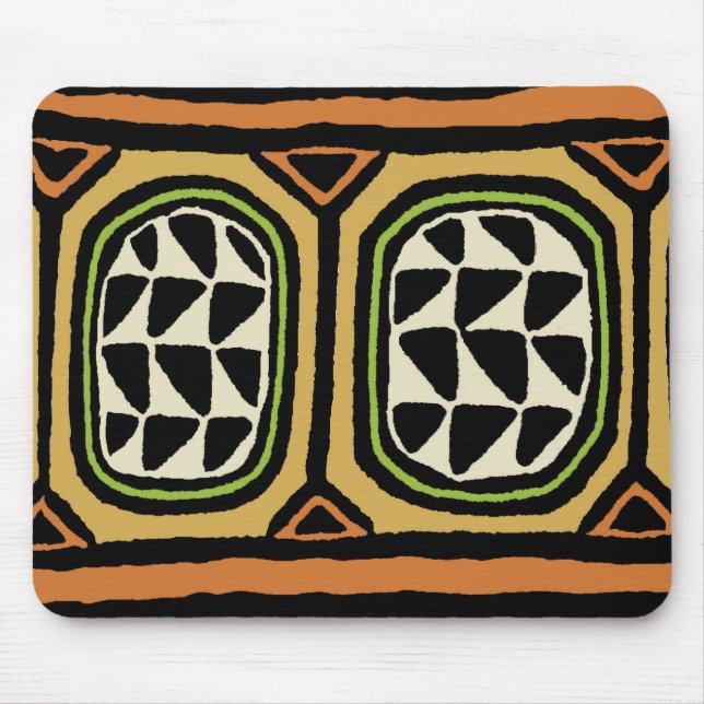 African Kuba Textile Design Mouse Mat (Front)