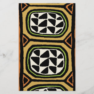 African Kuba Textile Design Stationery