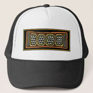 African Kuba Textile Design Trucker Hat