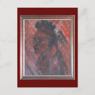African Lady Portrait Art Postcard