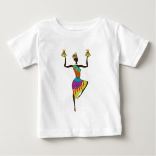 African lady tribal art baby T-Shirt