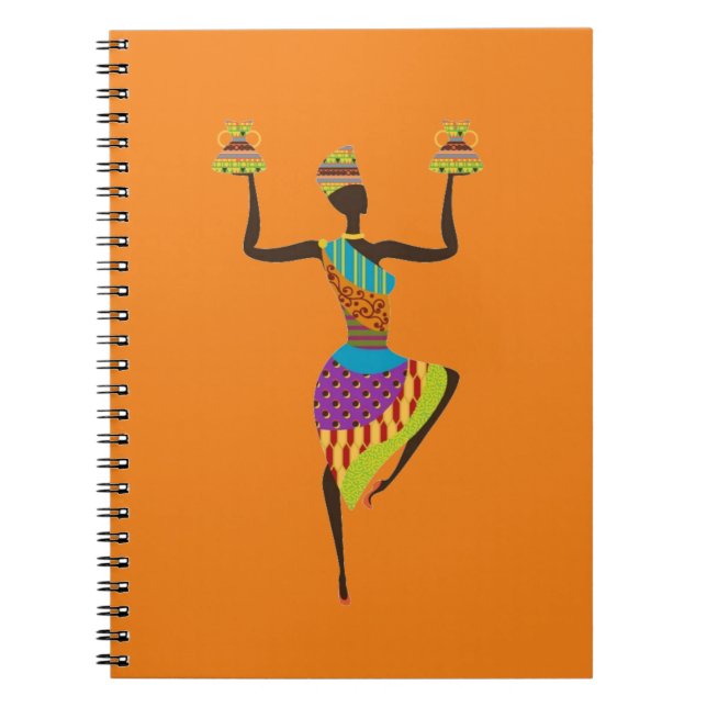 African lady tribal art notebook (Front)