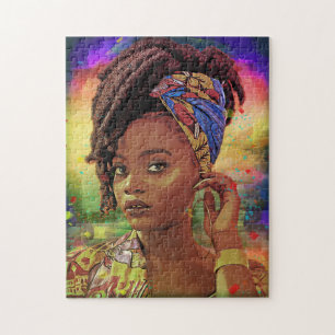 African Lady with Loc'd Hair Jigsaw Puzzle
