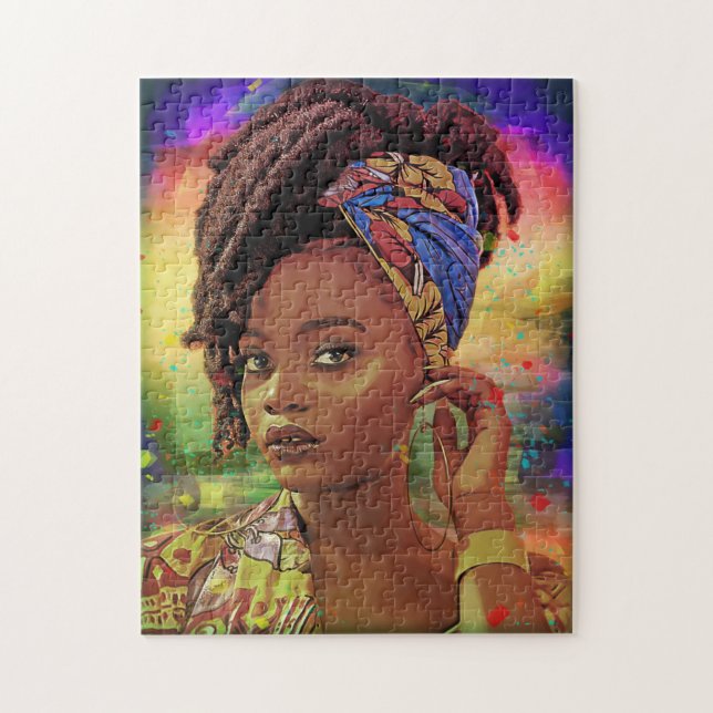 African Lady with Loc'd Hair Jigsaw Puzzle (Vertical)