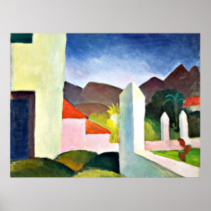 African Landscape, abstract art by August Macke Poster