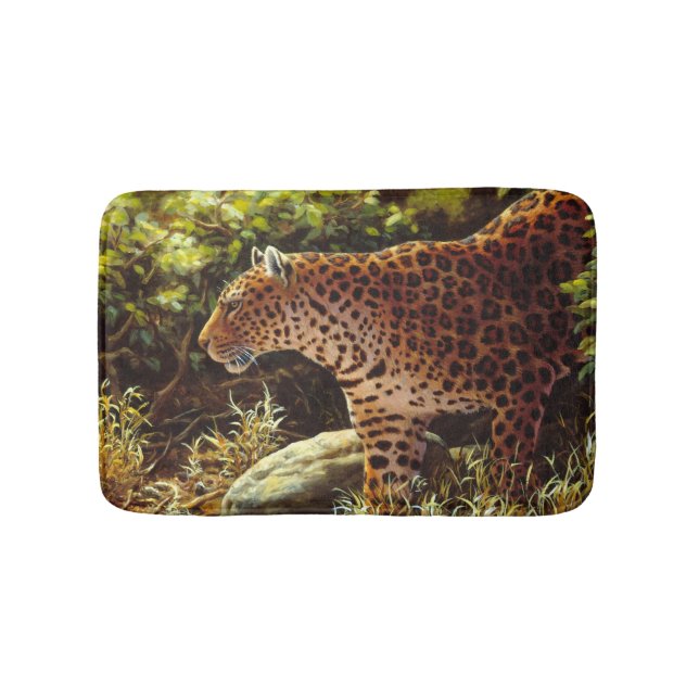 African Leopard Bathroom Mat (Front)
