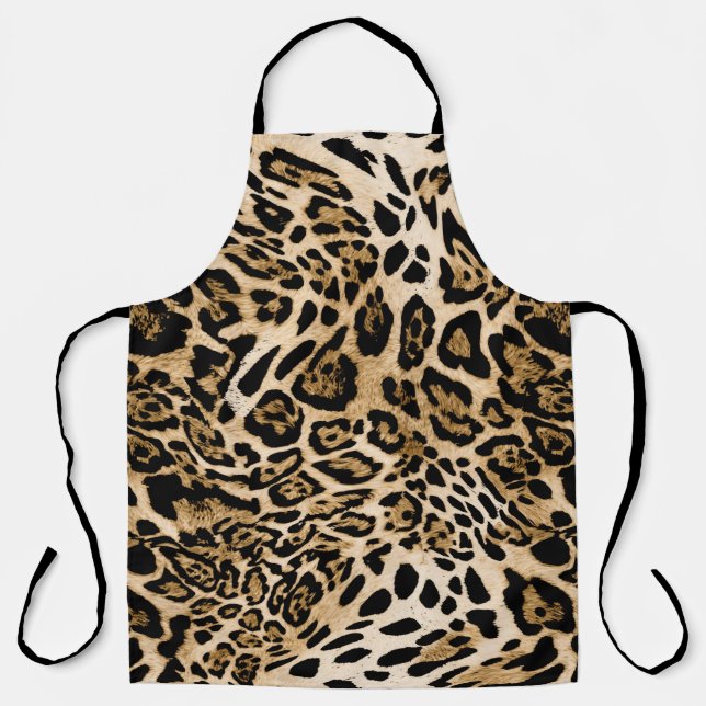 African Leopard Fur: Seamless Animal Texture Apron (Front)