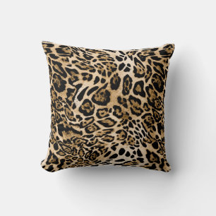 African Leopard Fur: Seamless Animal Texture Cushion