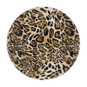 African Leopard Fur: Seamless Animal Texture Cutting Board