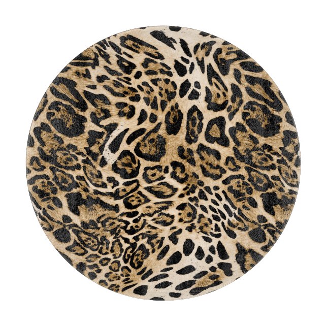 African Leopard Fur: Seamless Animal Texture Cutting Board (Front)