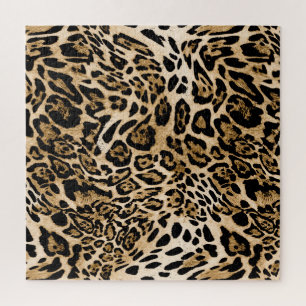 African Leopard Fur: Seamless Animal Texture Jigsaw Puzzle