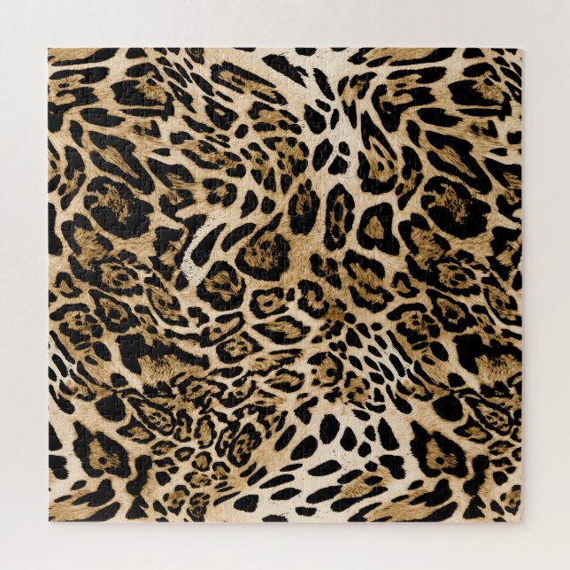 African Leopard Fur: Seamless Animal Texture Jigsaw Puzzle (Vertical)