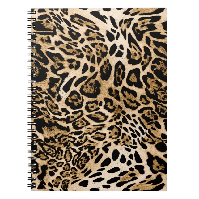 African Leopard Fur: Seamless Animal Texture Notebook (Front)