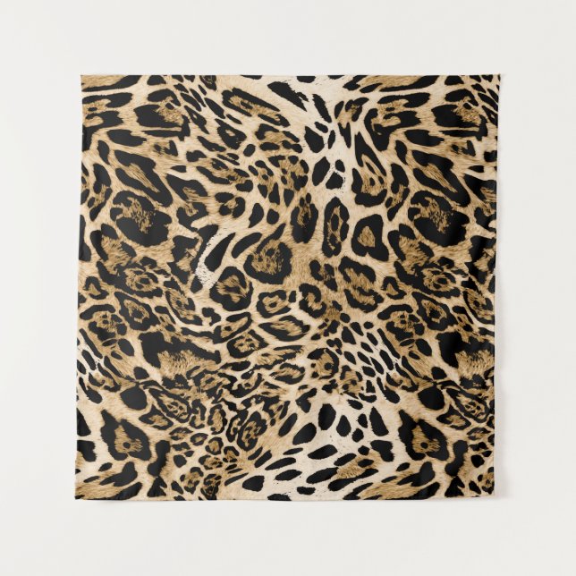 African Leopard Fur: Seamless Animal Texture Tapestry (Front)