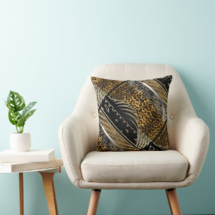 African Leopard In Motion Cushion