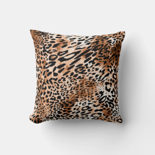 African Leopard Print Seamless Cushion