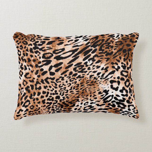 African Leopard Print Seamless Decorative Cushion (Front)