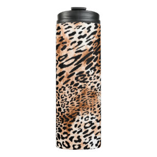 African Leopard Print Seamless Thermal Tumbler