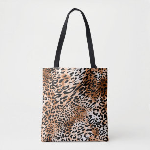 African Leopard Print Seamless Tote Bag