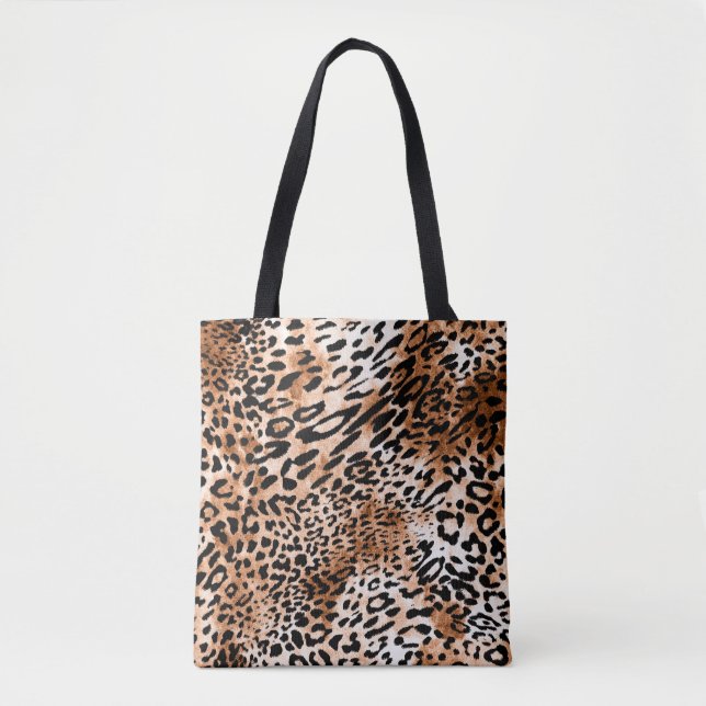 African Leopard Print Seamless Tote Bag (Front)