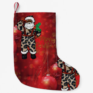 african leopard saint christmas stocking