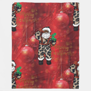 african leopard santa blanket