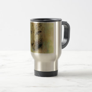 African Leopard Wildlife Watercolor Travel Mug