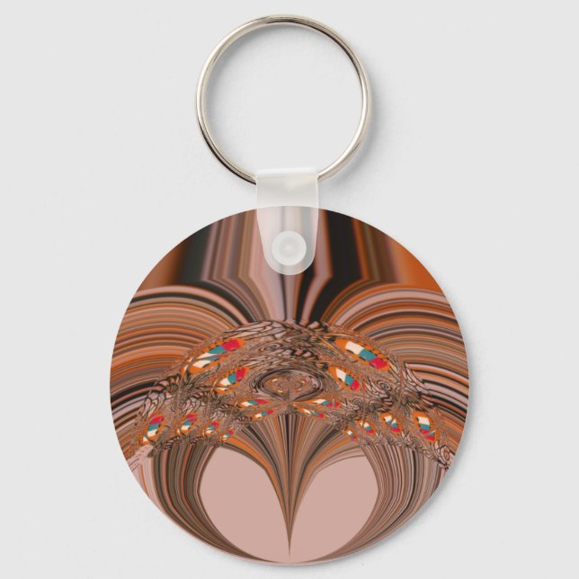 African Light Blonde Kaleidoscope Art Print Design Key Ring (Front)