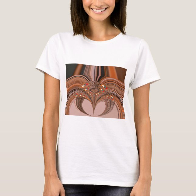 African Light Blonde Kaleidoscope Art Print Design T-Shirt (Front)