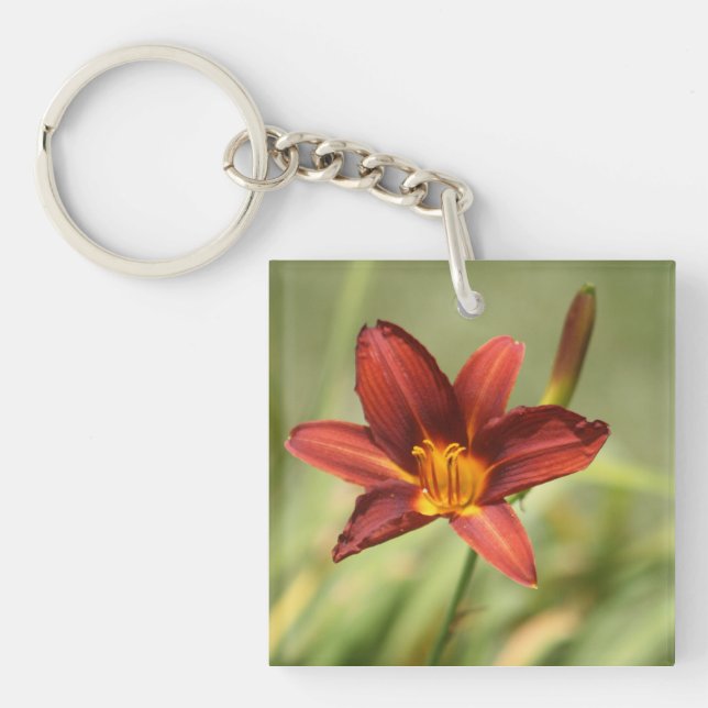 African Lily Badge Key Ring (Front)
