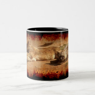 African Lion and Hyena Wildlife Mug