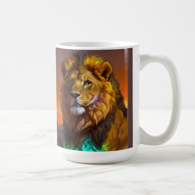 African Lion at Sunrise Coffee Mug (Right)