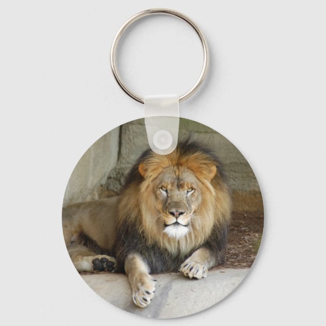 african-lion-b-2 key ring (Front)