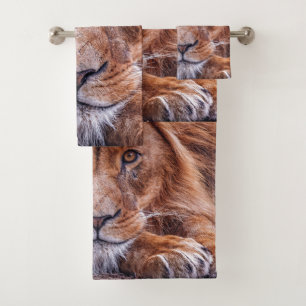 African Lion Bath Towel Set