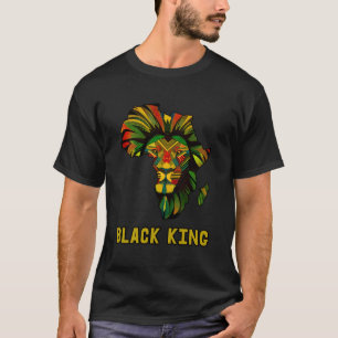 African Lion Black King Art Leader Father Youth Ju T-Shirt