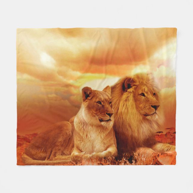 African Lion Blanket (Front (Horizontal))