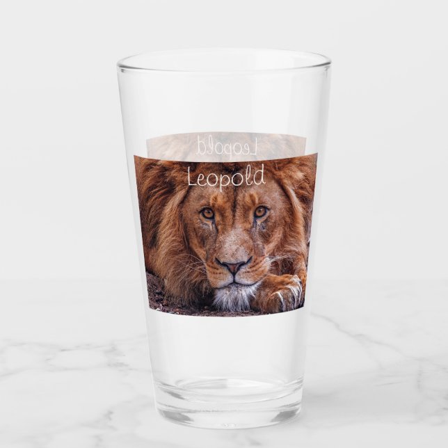 African Lion Glass (Front)