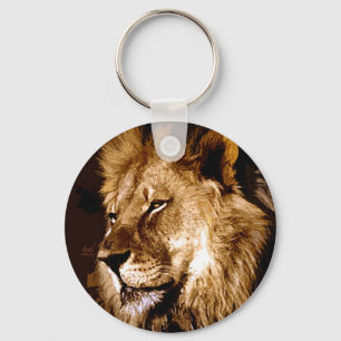 African Lion Key Ring