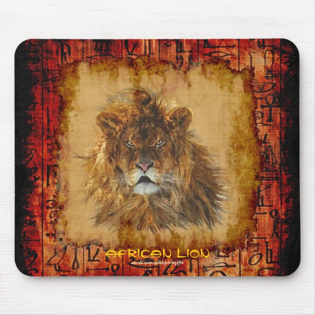African Lion King of the Jungle 2 Art Mousepad (Front)