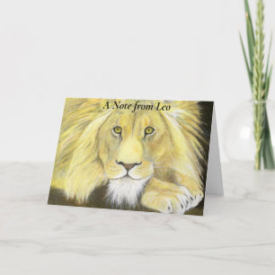 African Lion Note Card