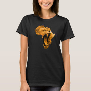 African Lion Safari Culture Africa Map 1 T-Shirt