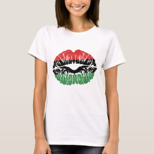 African Lips Flag Melanin Black History Month Prid T-Shirt