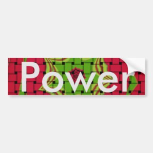 African Lovely Woven Red and Lemon Green Design Bumper Sticker