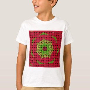 African Lovely Woven Red and Lemon Green Design T-Shirt