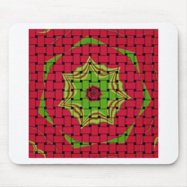 African Lovely Woven red design Mouse Mat (Front)